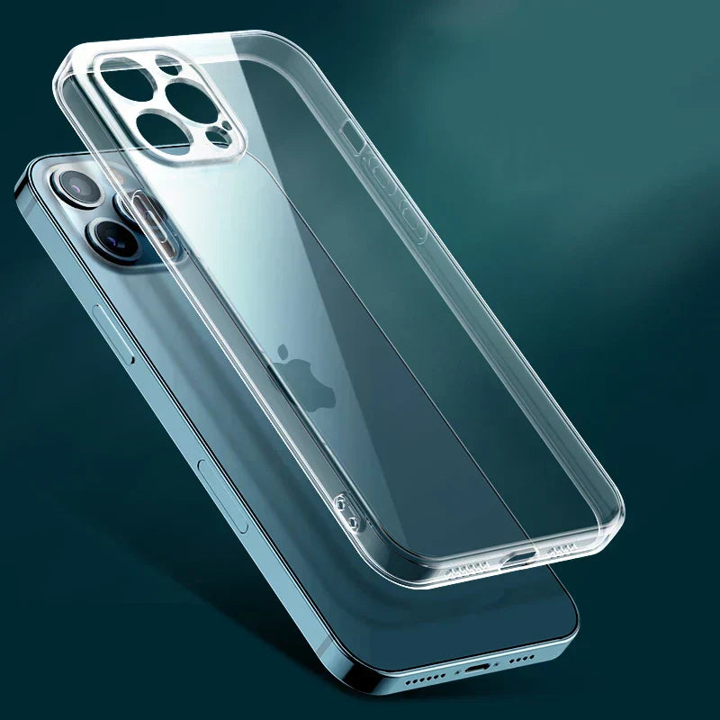 Funda Silicona Ultra-Fina Transparente para iPhone 7 al 16 / SE / Mini / Pro / Max