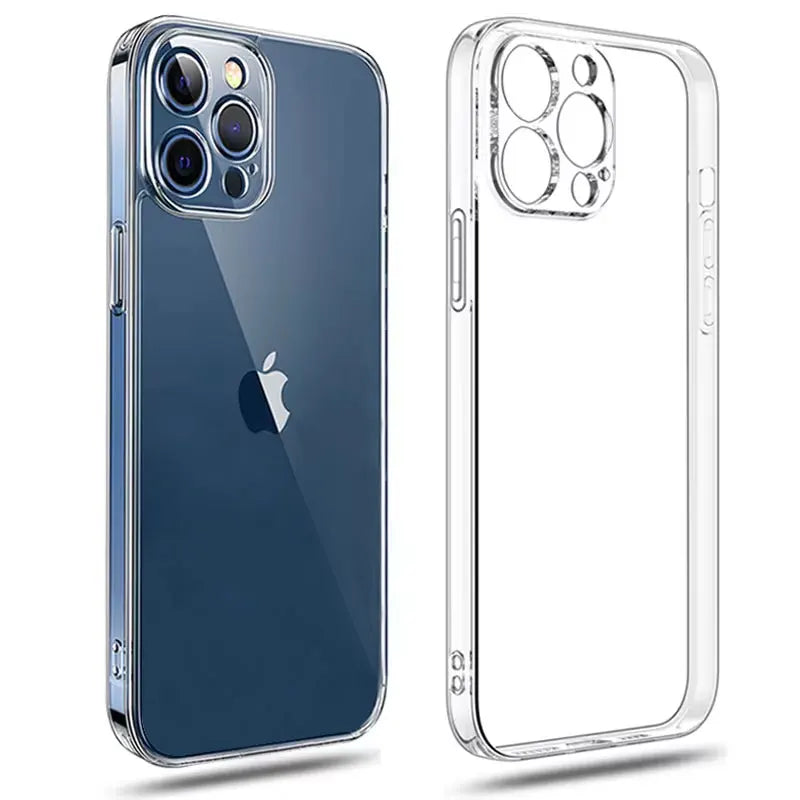 Funda Silicona Ultra-Fina Transparente para iPhone 7 al 16 / SE / Mini / Pro / Max