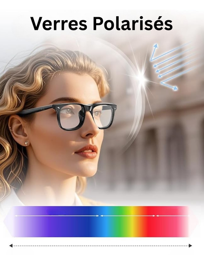 Gafas inteligentes 4K IA | Cámara HD manos libres, Control por Voz y Llamadas Bluetooth